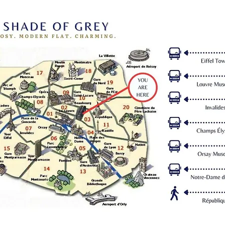 Le Shade Of Grey - Cosy & Compact - Marais * 파리